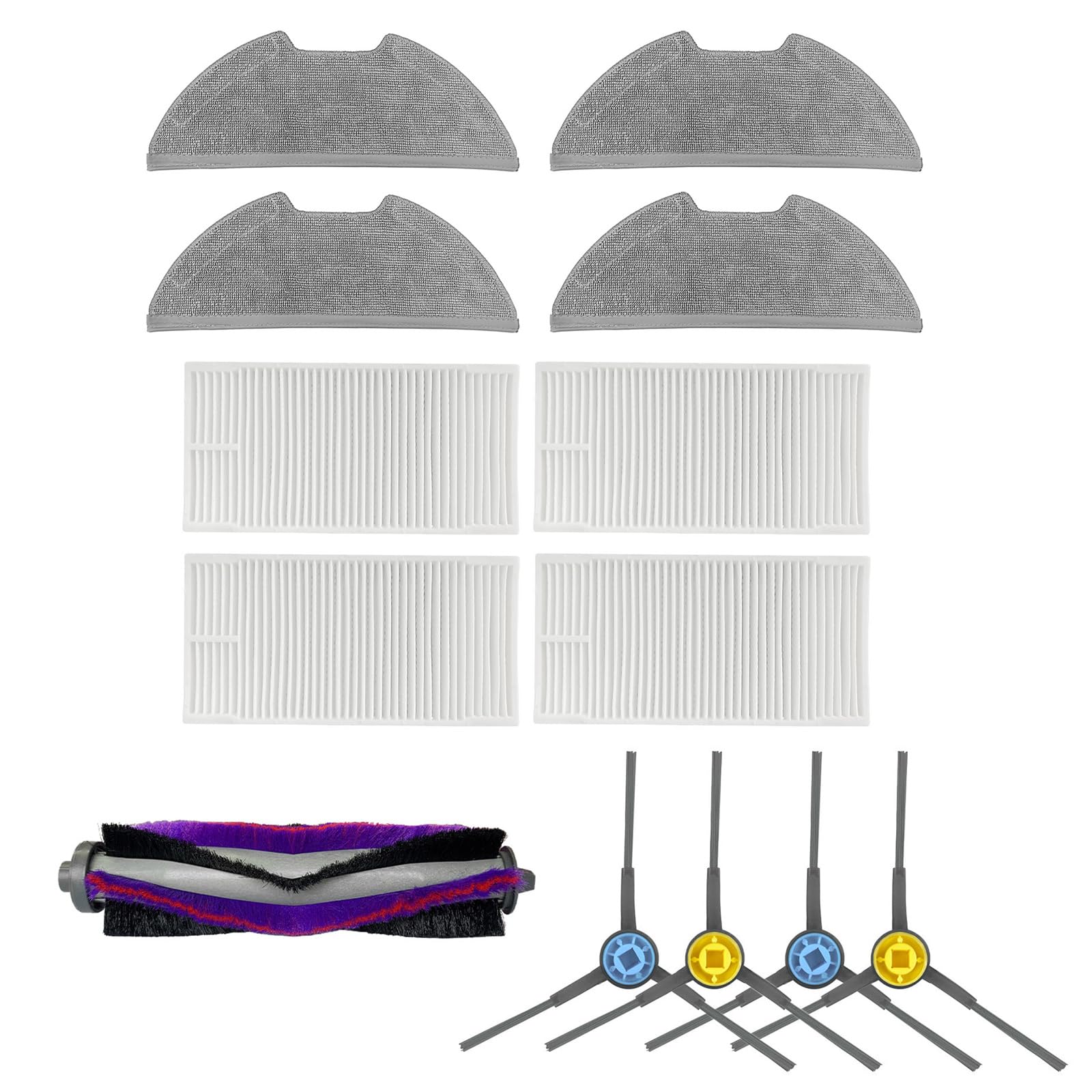 Msioytog A Vacuums Cleaner Rollers Brush Mopping Cloth Filter Side Brush Robot Vacuum Ccessories Suitable For E10s Model Robot Vacuum Ccessories