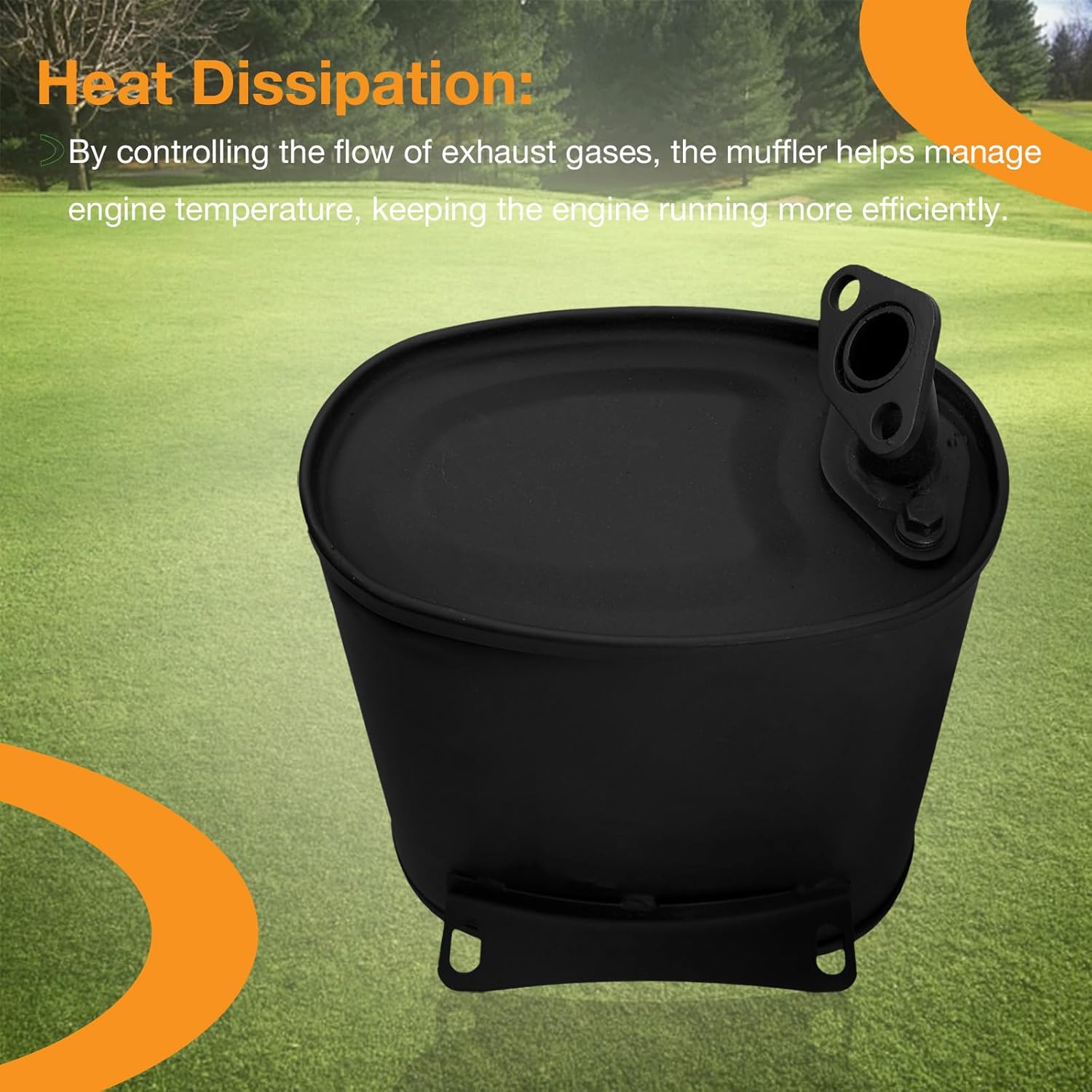 Generator Muffler Silencer Compatible with Champion, Predator 3500 4000 Watts, Honda & Clone GX160 GX200 Duromax DuroStar Gas Non-Inverter Generator Exhaust Muffler