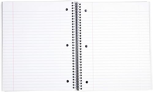 Miniatura 4 de Mintra Office Cuadernos en espiral duraderos, 3 materias (blanco, rayas anchas, 12 unidades)