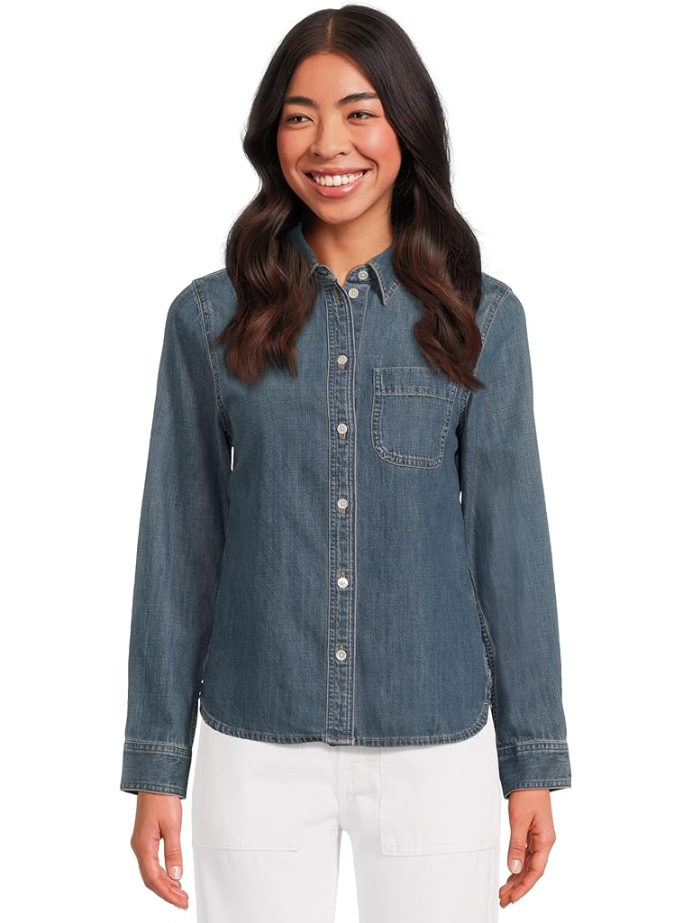 Black Madewell Perfect Tuckable Shirt In Greendale Wash