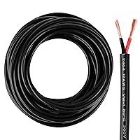Vista 18 de Lesnlok Cable eléctrico calibre 20 AWG con 2 conductores de cobre puro, libres de oxígeno, trenzados, de cloruro de polivinilo, estañados