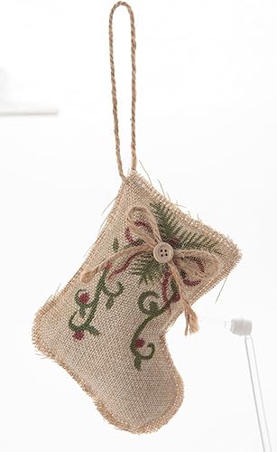 Vista 6 de HUAN XUN Adornos para árbol de Navidad, 8 unidades, decoración de fiesta de Navidad Adornos - Beige 8pcs