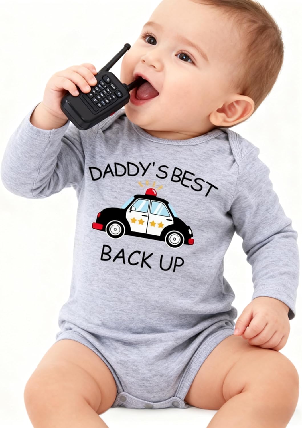 Baby Boys Girls Cotton Romper Newborn Funny Saying Bodysuit Long Sleeve Infant Neutral Jumpsuit 0-12 Months - Image 3