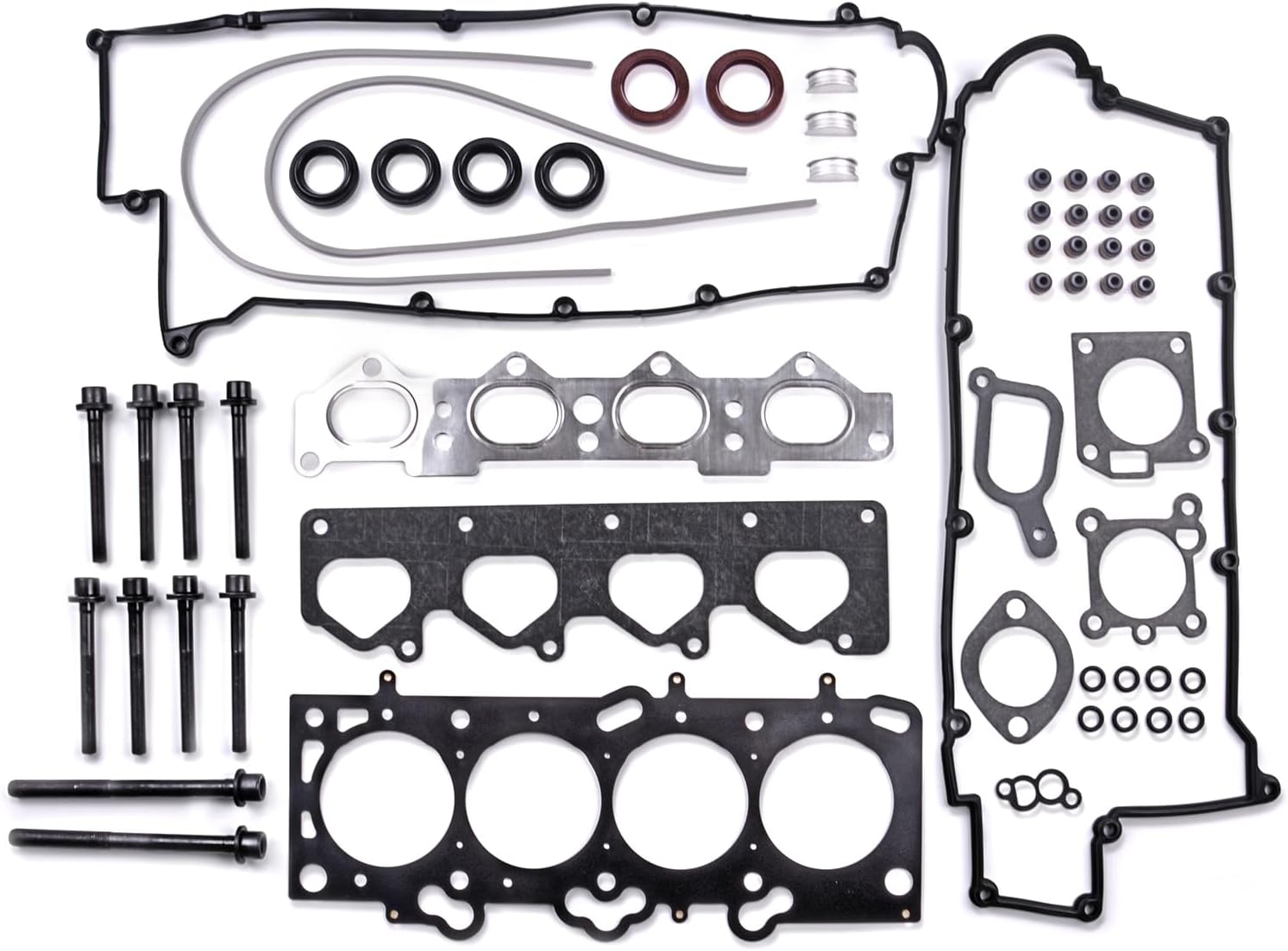Engine Head Gasket Set with Head Bolt Compatible with 2001-2010 Hyundai Tucson Tiburon Elantra Soul Spectra Spectra5 Sportage DOHC L4 16V 1975cc 2.0 L HS26181PT ES71313 HS26181PT-1 HBK124