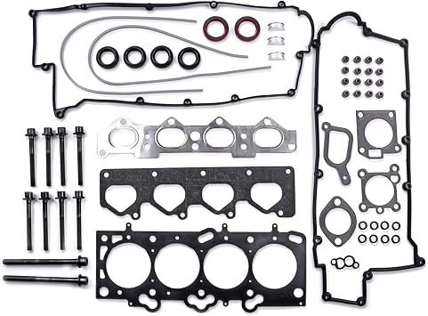 Engine Head Gasket Set with Head Bolt Compatible with 2001-2010 Hyundai Tucson Tiburon Elantra Soul Spectra Spectra5 Sportage DOHC L4 16V 1975cc 2.0 L HS26181PT ES71313 HS26181PT-1 HBK124