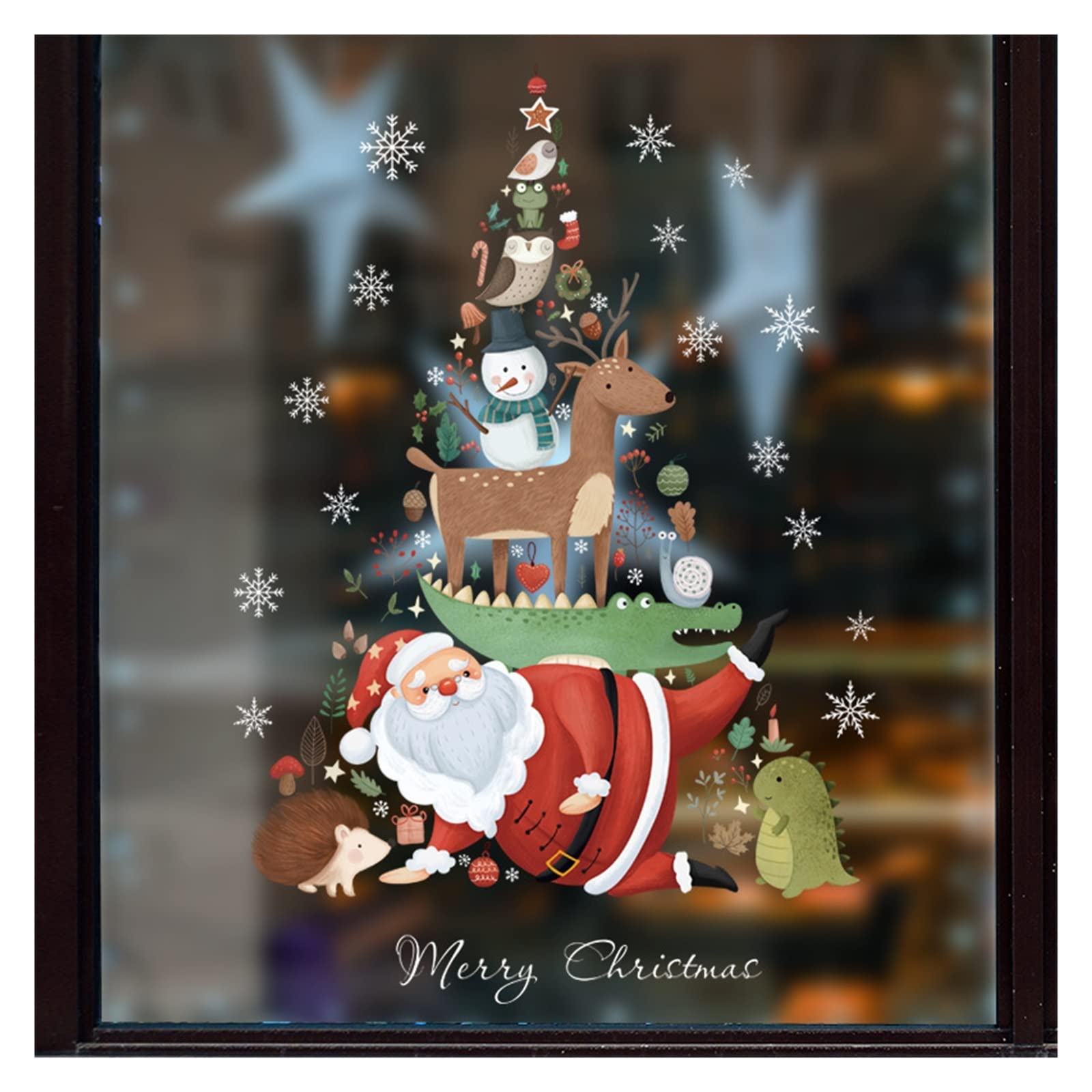 Amazon.co.jp: クリスマスウィンドウデコレーション、クリスマス