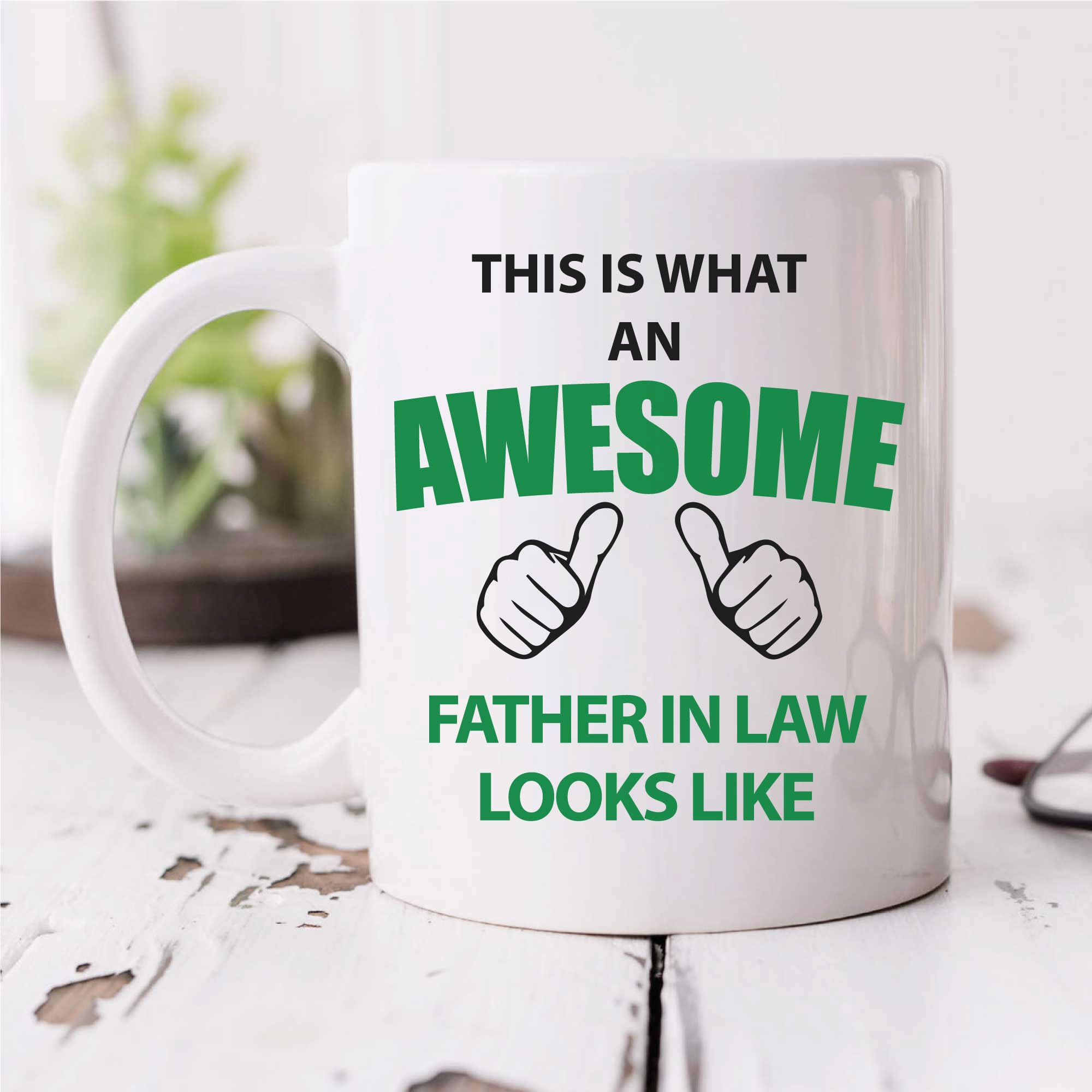 60 Second Makeover Limited This is What an Awesome Father in Law Looks Like Mug Gift for Father in Law Father's Day 11oz Ceramic Coffee Cup Dishwasher Safe Microwave Safe