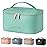 KITENROM Makeup Bag Portable Travel Cosmetic Bag with Brush HolderWaterproof Make Up Bag For Women with Handle Mint Green