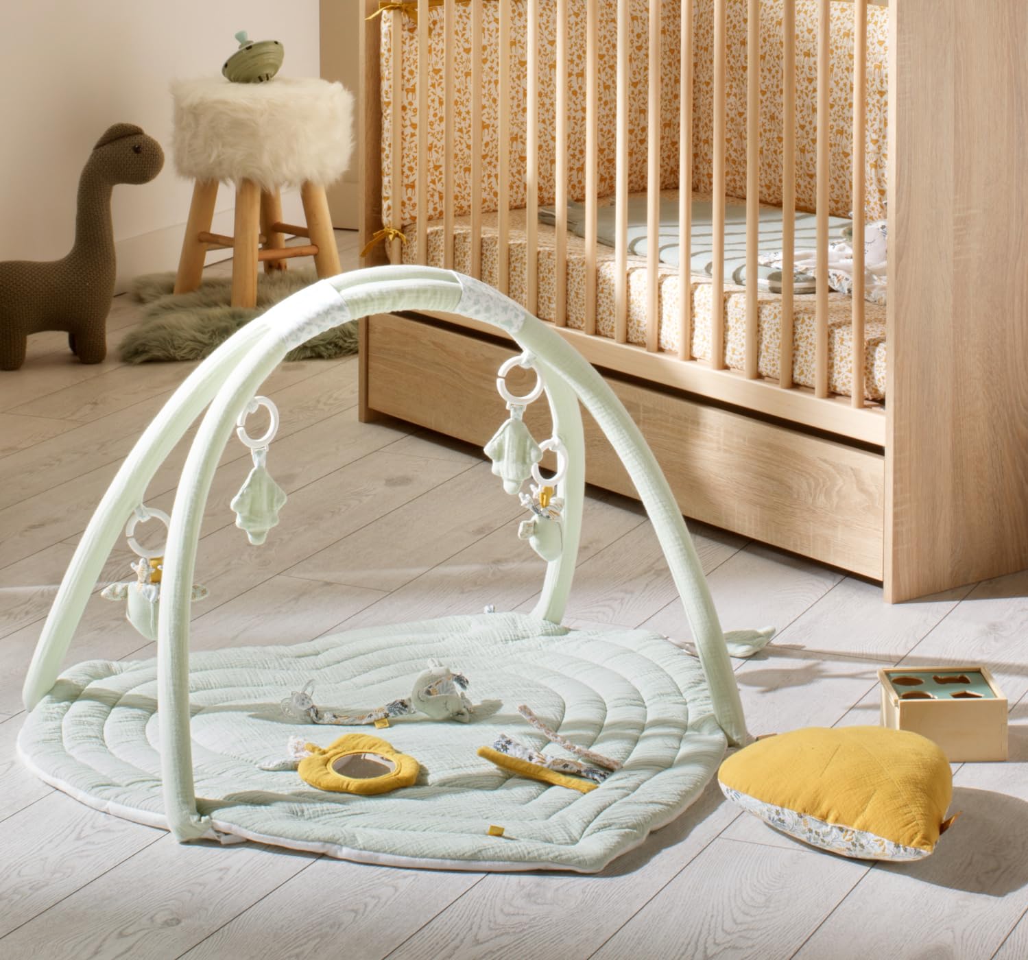Sauthon Tapis d'éveil bébé | Arche éveil | Promenons-Nous | Tapis avec Housse de Transport | Cadeau Naissance