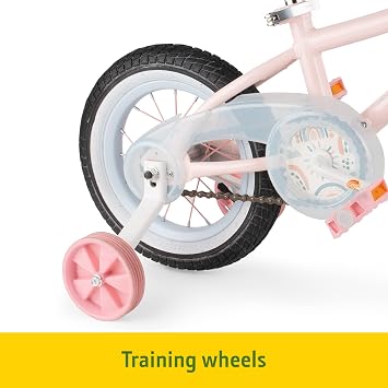 John Deere Beginner Toddler Bike 12 Inch Boys and Girls Bike Clouds Sturdy and Lightweight Kids Bikes for Ages 3 and Up Toddler Bike with Adjustable Handle Bars and Seat