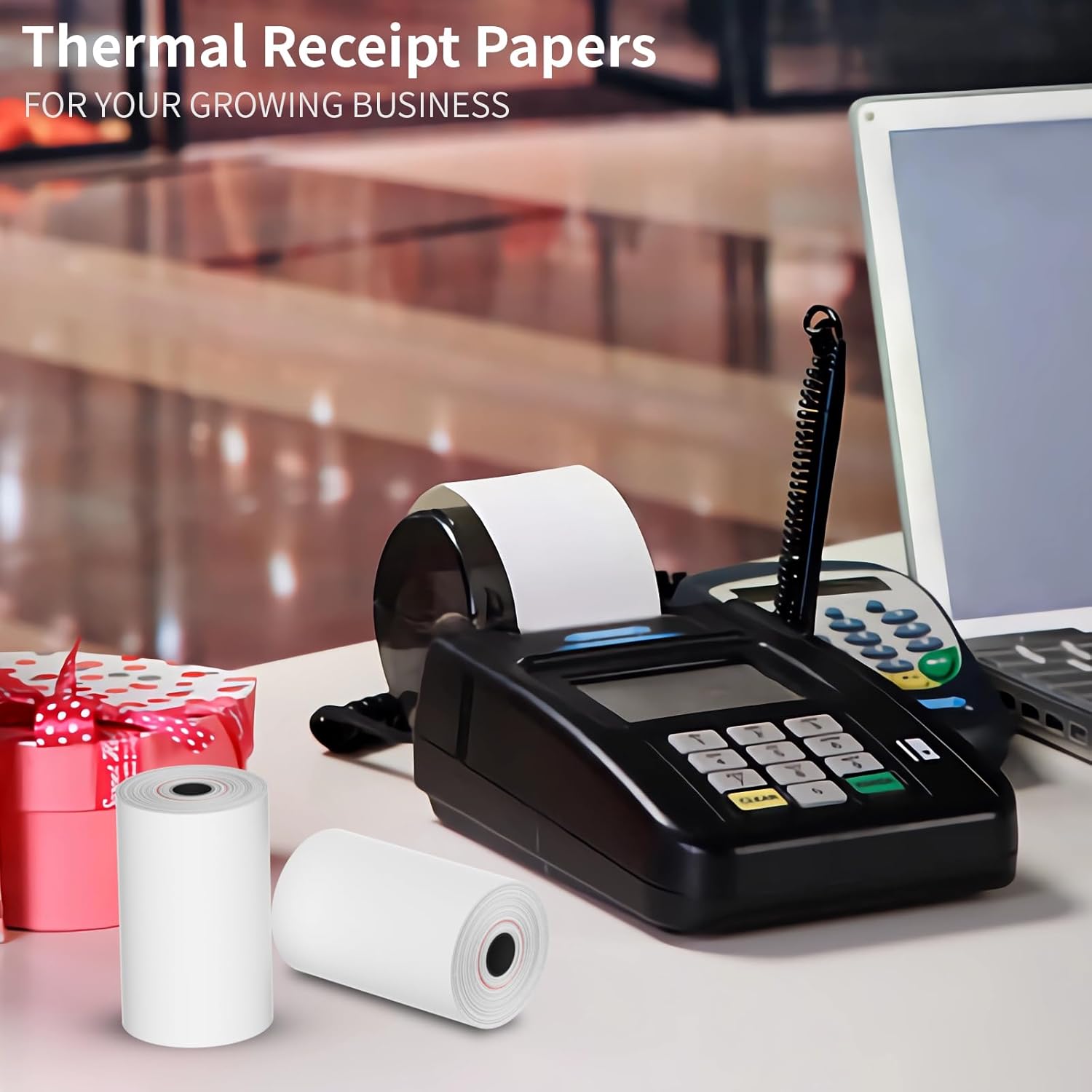 Thermal Receipt Paper, 2 1/4" x 85' Receipt Paper Cash Register for POS Credit Card (50 Rolls) - Image 6