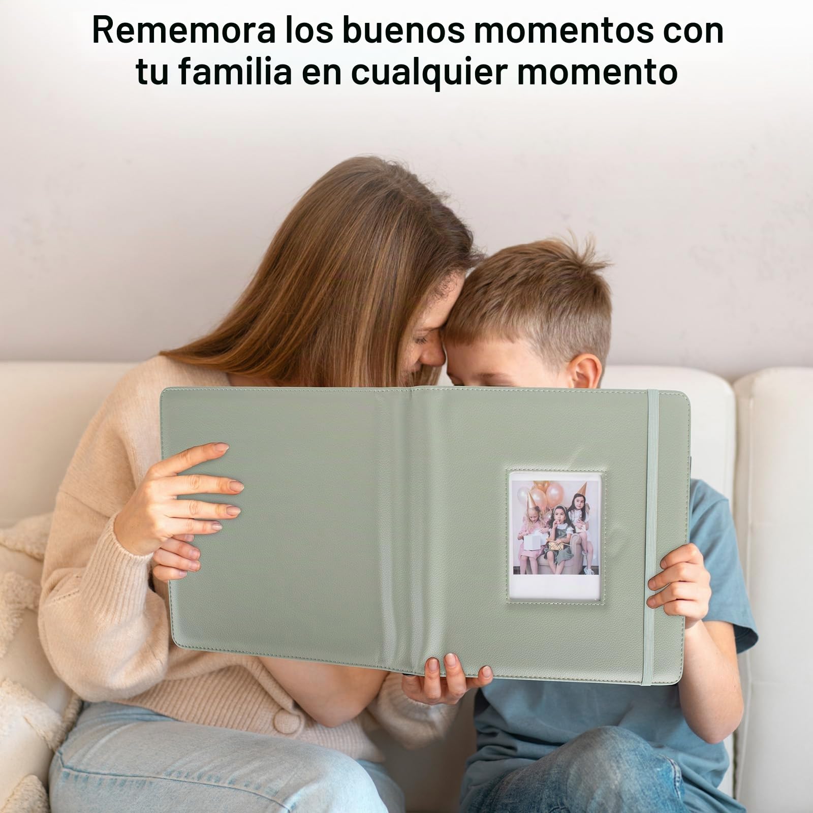 MUZIRI KINOKOO Álbum de Fotos de 288 Bolsillos para Instax Wide EVO/400/300/210/Link WIDE, Álbum de Cuero PU, Álbum de Fotos Recuerdo de Colección de Películas de 4.25 x 3.4 Pulgadas - Verde