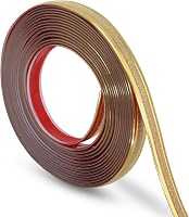 Soengsau Glittery Gold Peel & Stick Molding Trim 196.8" x 0.47" - Easy DIY Wall, Ceiling, Mirror Edge Decor Strip