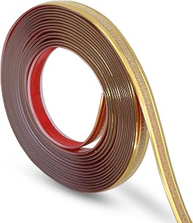 Soengsau Glittery Gold Peel & Stick Molding Trim 196.8" x 0.47" - Easy DIY Wall, Ceiling, Mirror Edge Decor Strip