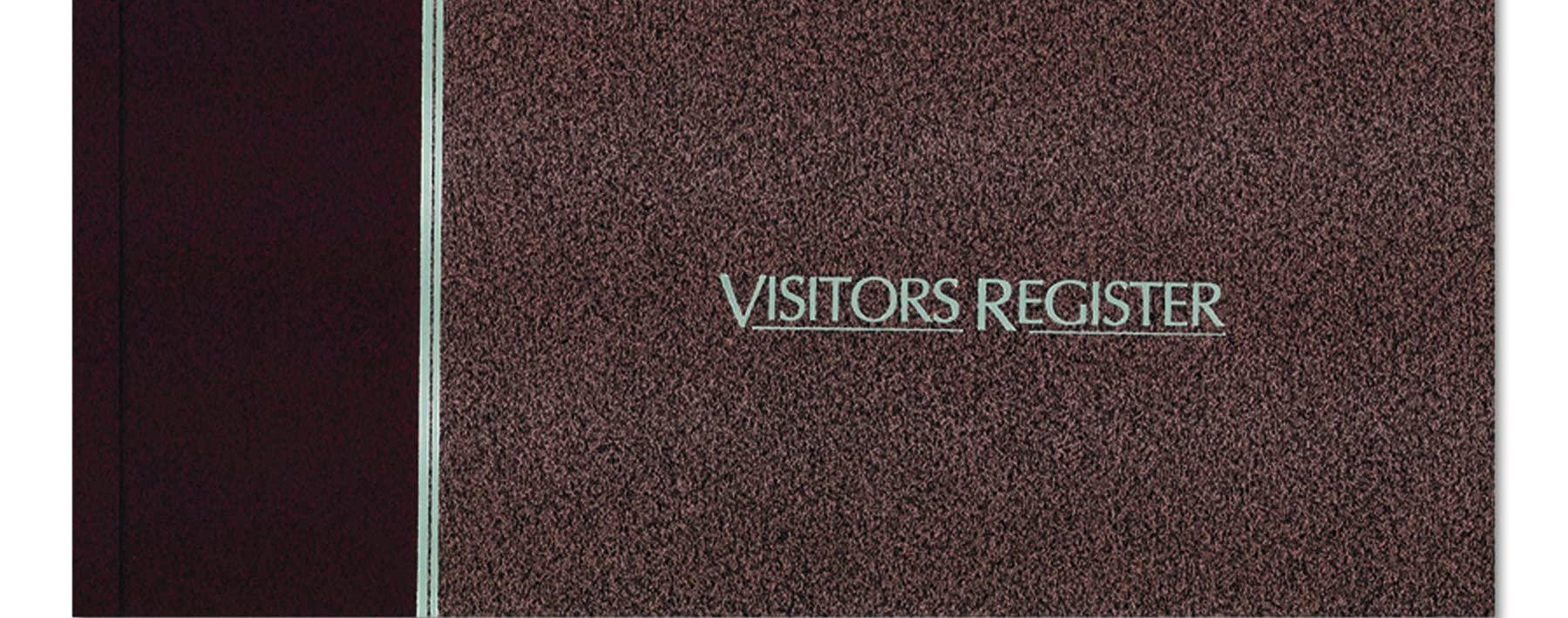 National 57803 Registre des visiteurs, couverture rigide, bordeaux, 128 pages, 8 1/2 x 9 7/8
