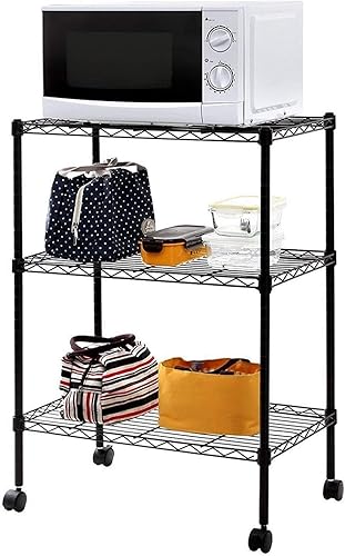 Miniatura 2 de Estantes de carro rodante con ruedas y marco de metal resistente