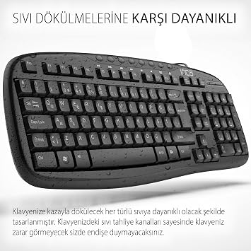 INCA IMK-384T Q/USB WIRED MULTIMEDIA Q KEYBOARD & MOUSE SET, 20 Multimedia keys, Ergonomic And Durable Material, Laser Indelible 112 Keys,Adjustable Tilt Angle