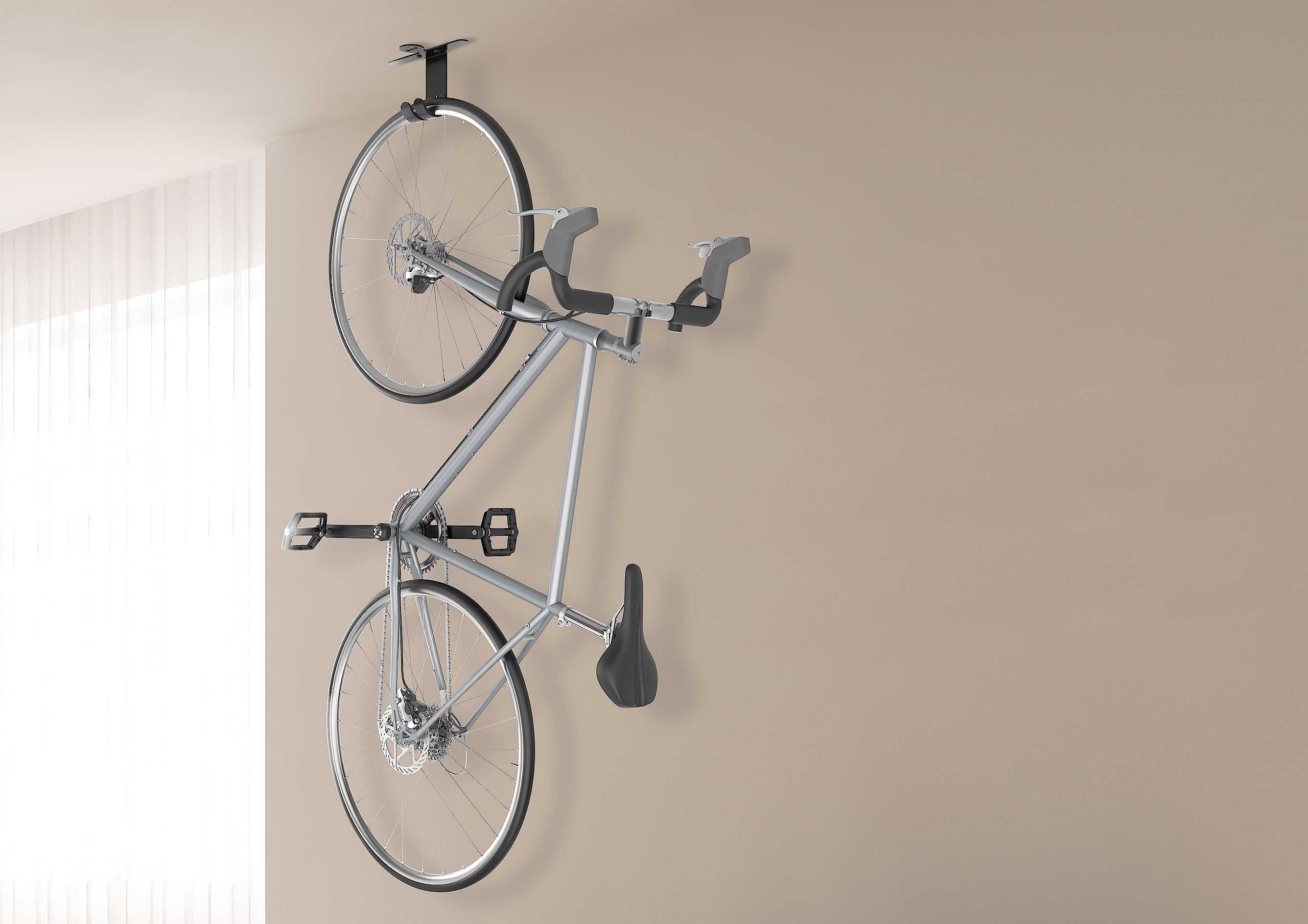 Meliconi MyBike Universal Fahrradträger für die Decke, Deckenmontierter Fahrradhalter für den Innen- und Außenbereich, Vormontiertes Stahlgestell, Tragfähigkeit: 30 kg, Made in Italy Elektronik & Foto