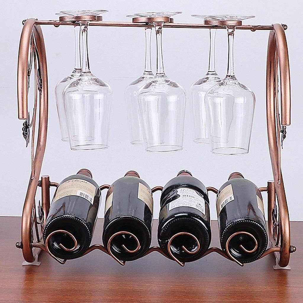 Wine Racks Multifunctional Bottle Holder Shelf Free Standing Tabletop Bottles Wine Rack for Wine Bottles Stemware Glasses for Bars Resta