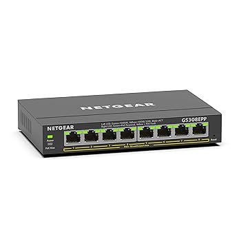 NETGEAR 8ポートGigabit Ethernet Plus Switch NETGEAR 8 Port Gigabit Ethernet Smart Managed Plus PoE