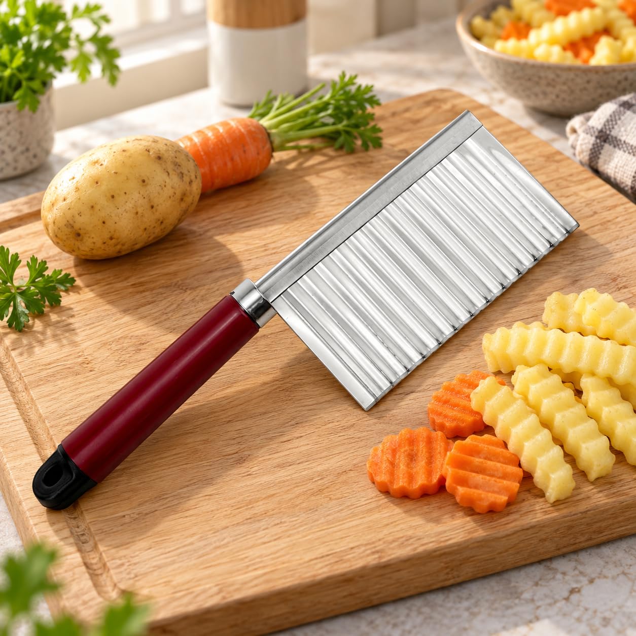 Crinkle Cutter for French Fries & Vegetables -1 Crinkle Cutter for French Fries & Vegetables -1