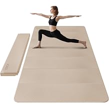 Foldable Yoga Mat Extra Thick & Large 74.0" x 47.2" x 0.4", Double-Sided Non-Slip Lightweight Fitness & Pilates Mat, 10mm Thick Wide Exercise Mat for Men Women Kids, Portable Workout Mat for Gym, Studio, Travel, Home & Parent-Child Use
