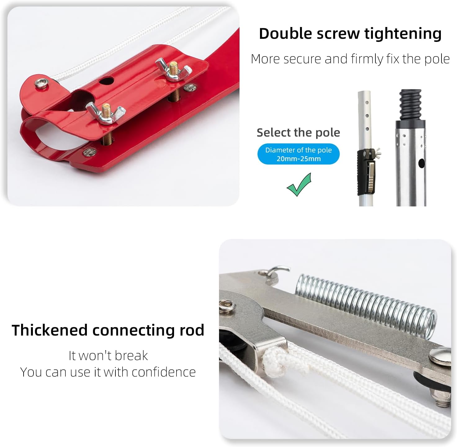 Pole Pruner Tree Trimming Tool, 13.1ft/Extendable plant Pruner with Sharp Steel Blade & Saw High Branch Cutter for Palm Vines, and Tall Tree Limbs - Garden Pole Saw for plant Maintenance