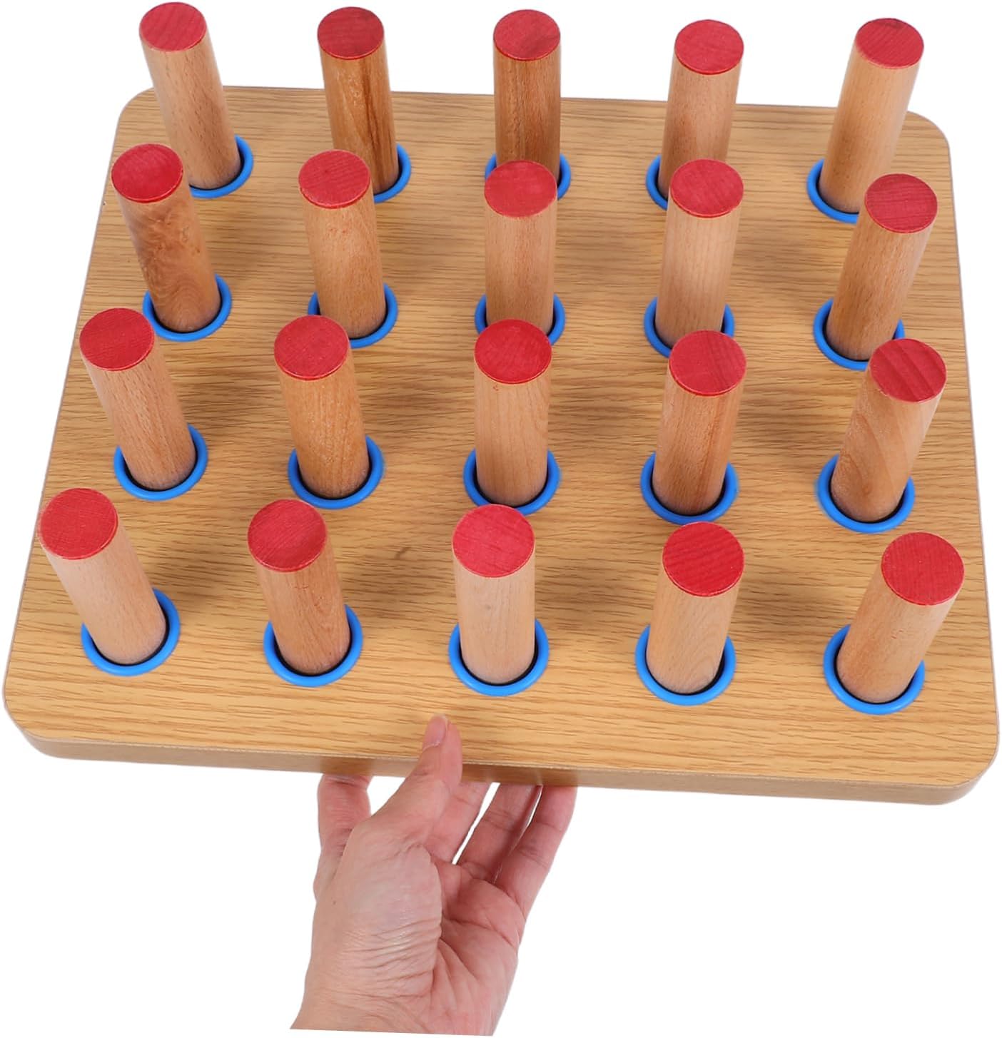 Kisangel Finger Rehabilitation Training Board Hand Therapy Pegboard for Coordination and Grip Strength Durable Wooden Design for Home and Hospital Use Finger Dexterity Equipment