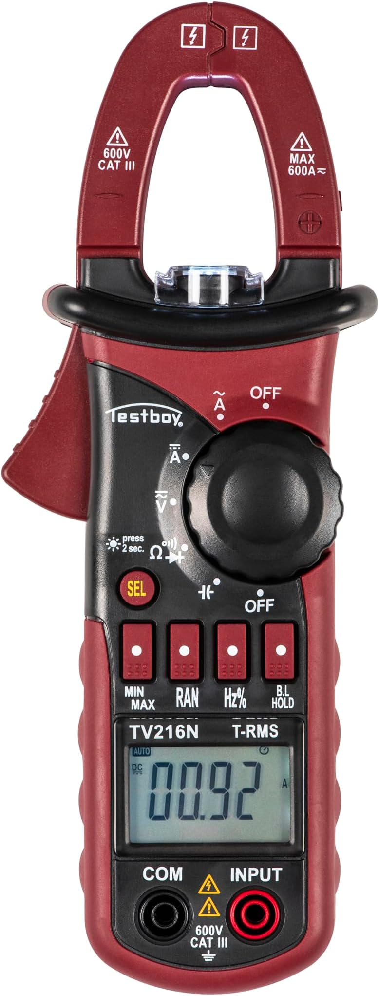 Testboy TV 216 N Digitales Miniatur-Zangenamperemeter with Tasche Digital Clamp Meter
