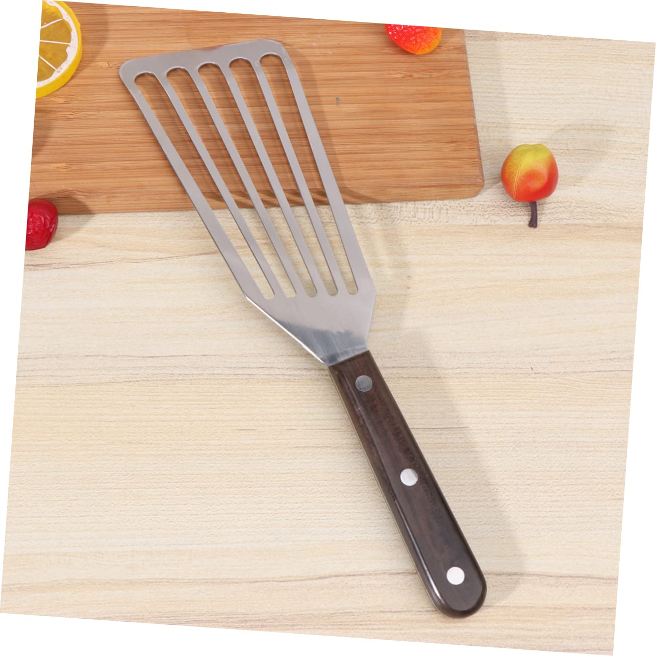 Cabilock Stainless Steel Slotted Turner Spatula Multifunctional Bbq and Kitchen Tool for Fish Steak More Small for Draining Oil Cooking Delicious Meals