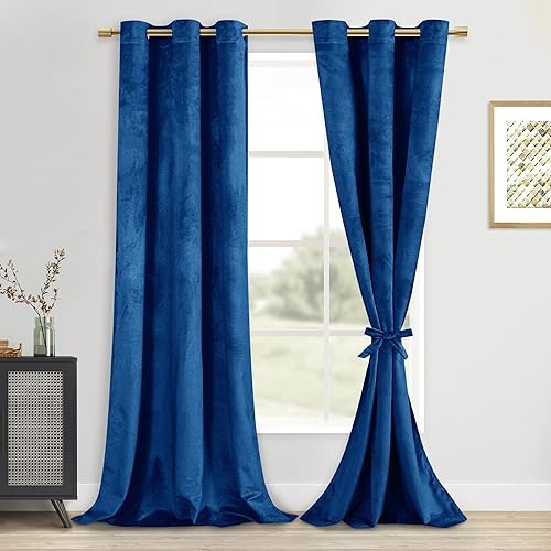 Miniatura 29 de DWCN Cortinas de Terciopelo - Cortinas de Ventana que Oscurecen la Habitación y Bloquean la Luz para Cuarto de Bebé, Dormitorio, Sala de Estar,