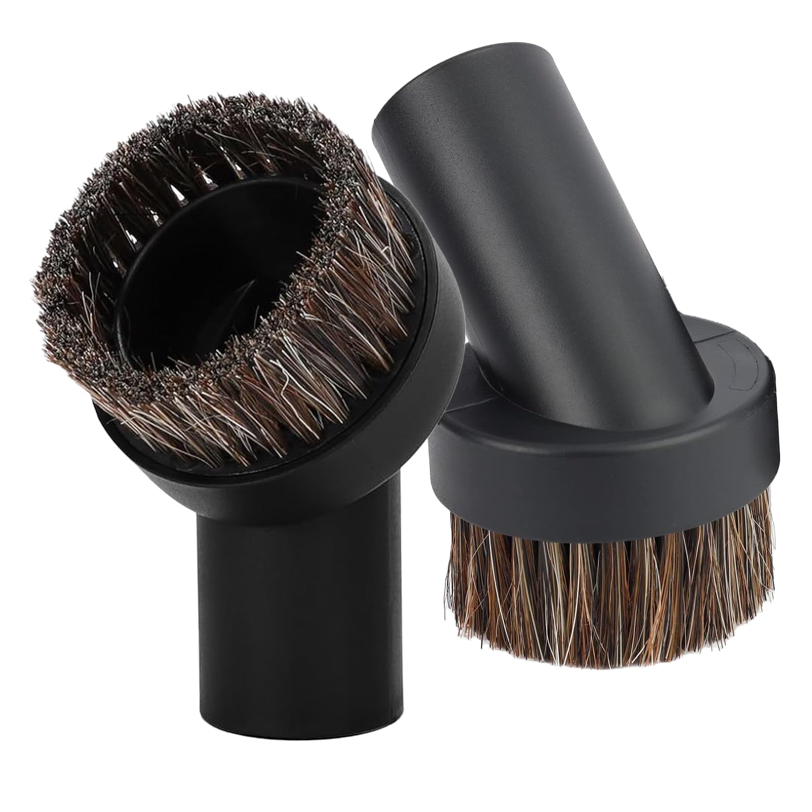 Xeingyee 2 PCS Dusting Brush,35mm Universal Round Horse Hair Brushes,Nozzle Cleaner Dust Tool,Compatible with Henry Hoover Head
