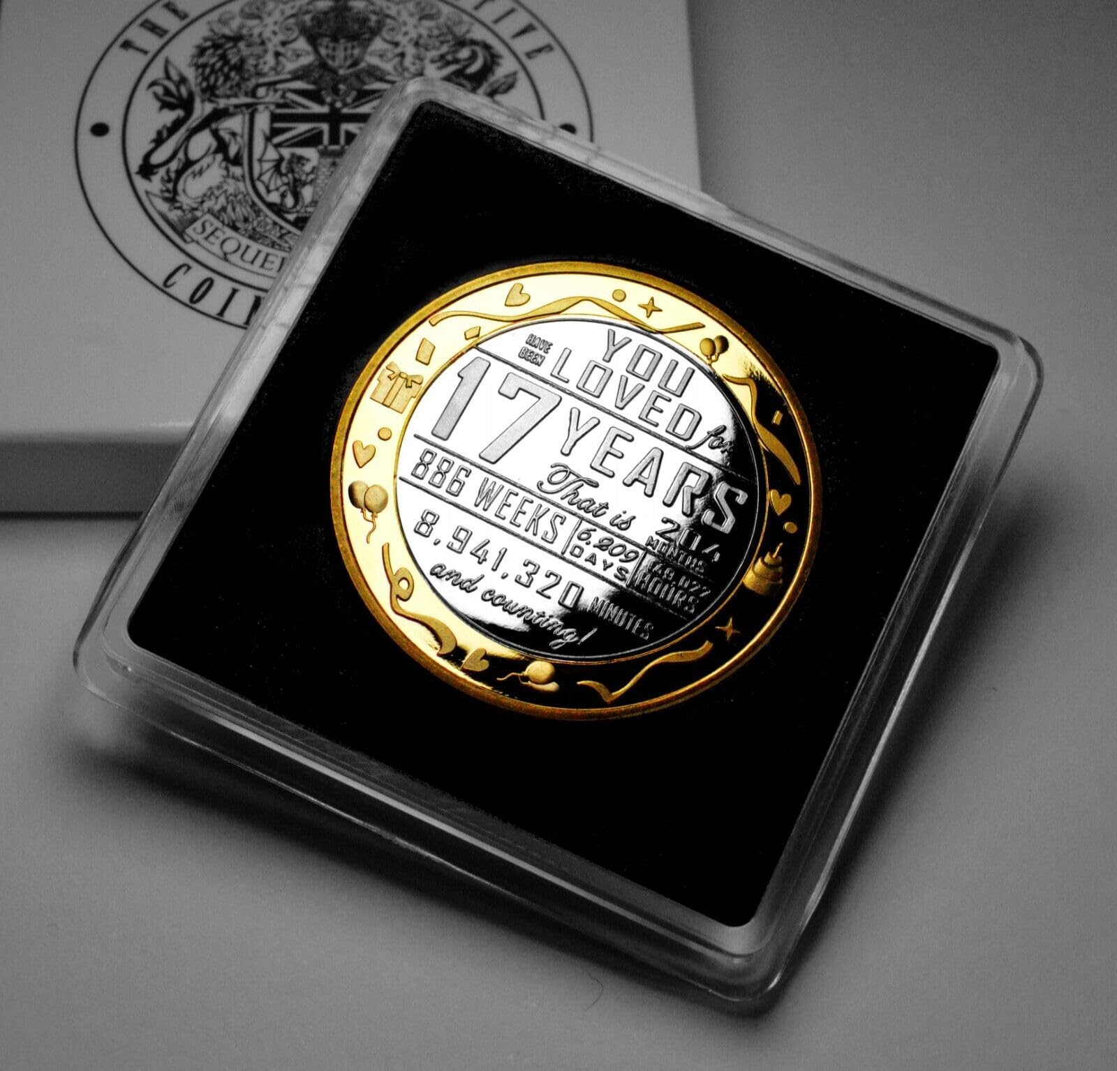 The Commemorative Coin Company 17th Birthday Dual Metal 24ct Gold & .999 Silver Commemorative. Gift/Presentation Case. Party/Ideas/Gift/Present. Son/Daughter/Teenager. 16 Years