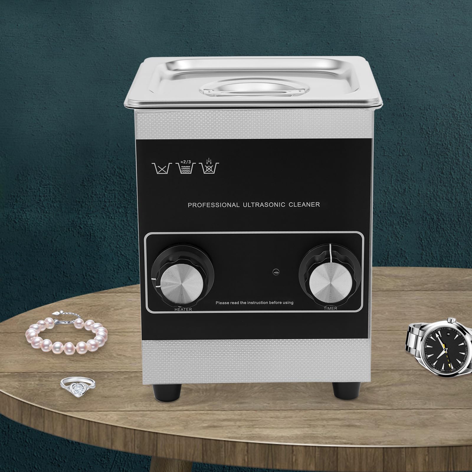 Ultraschall-Reinigungsgerät 40kHz 2L 304 Edelstahl Reinigungsmaschine für