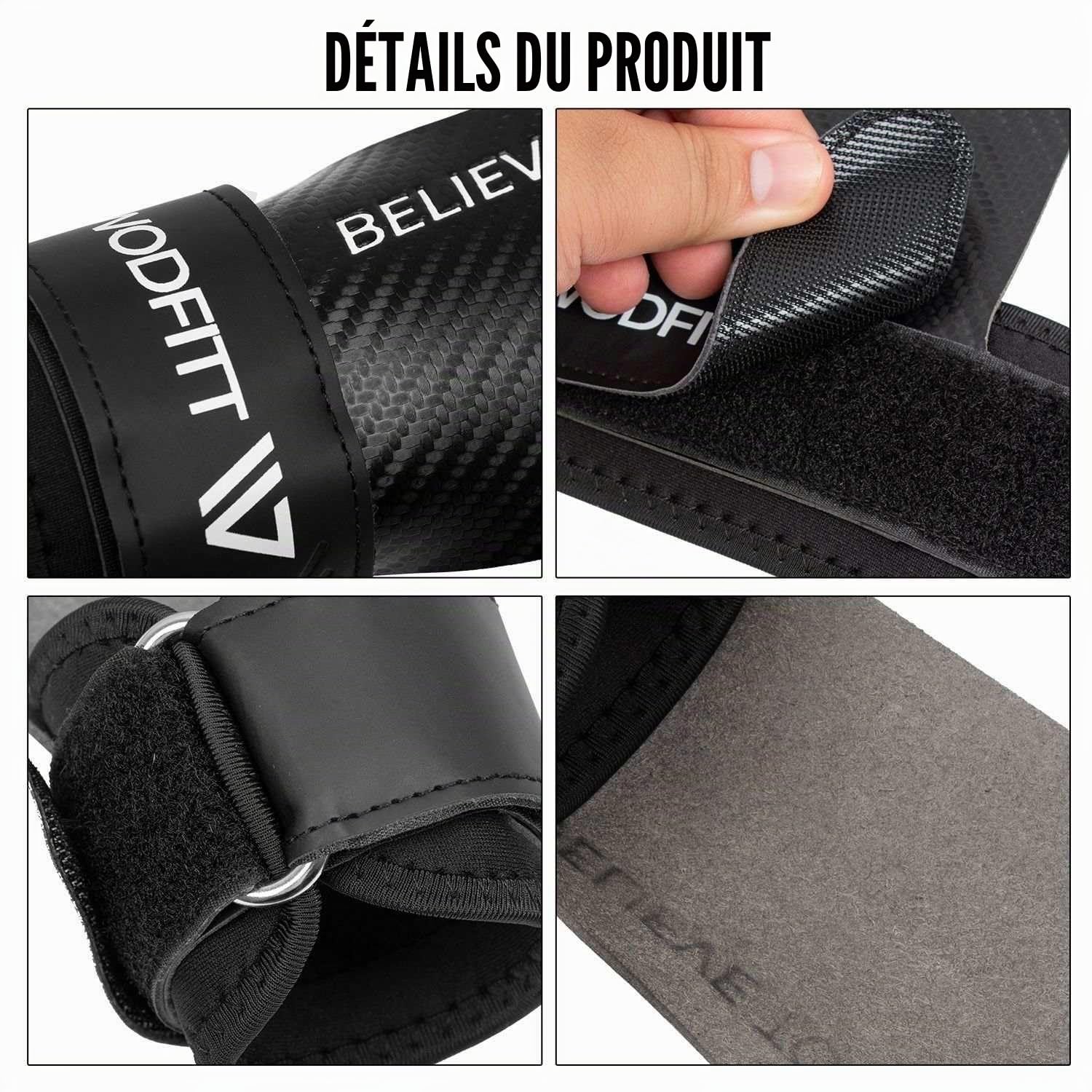 Manique Crossfit | Gants Cross Training | Gants Crossfit pour Homme et Femme | Grip Antidérapants | Protège-Mains pour Haltérophilie, Tractions, WOD