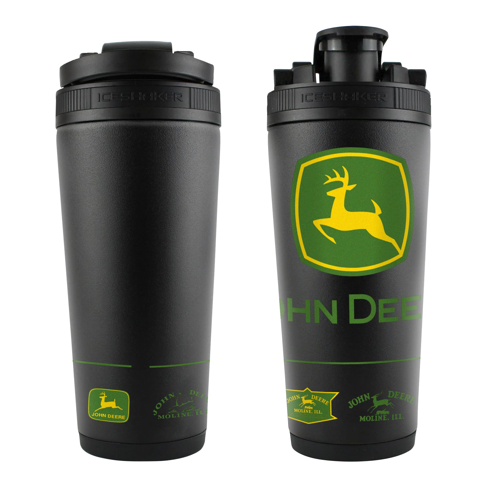 WinCraft Shaker à glace en acier inoxydable 4D avec logo John Deere Vintage 760 ml