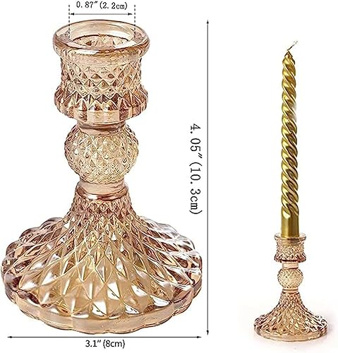 Miniatura 2 de 6 portavelas cónico de cristal, soportes de pilar de vela para mesa, mantel de boda, inauguración de la casa, regalo para decoración del hogar