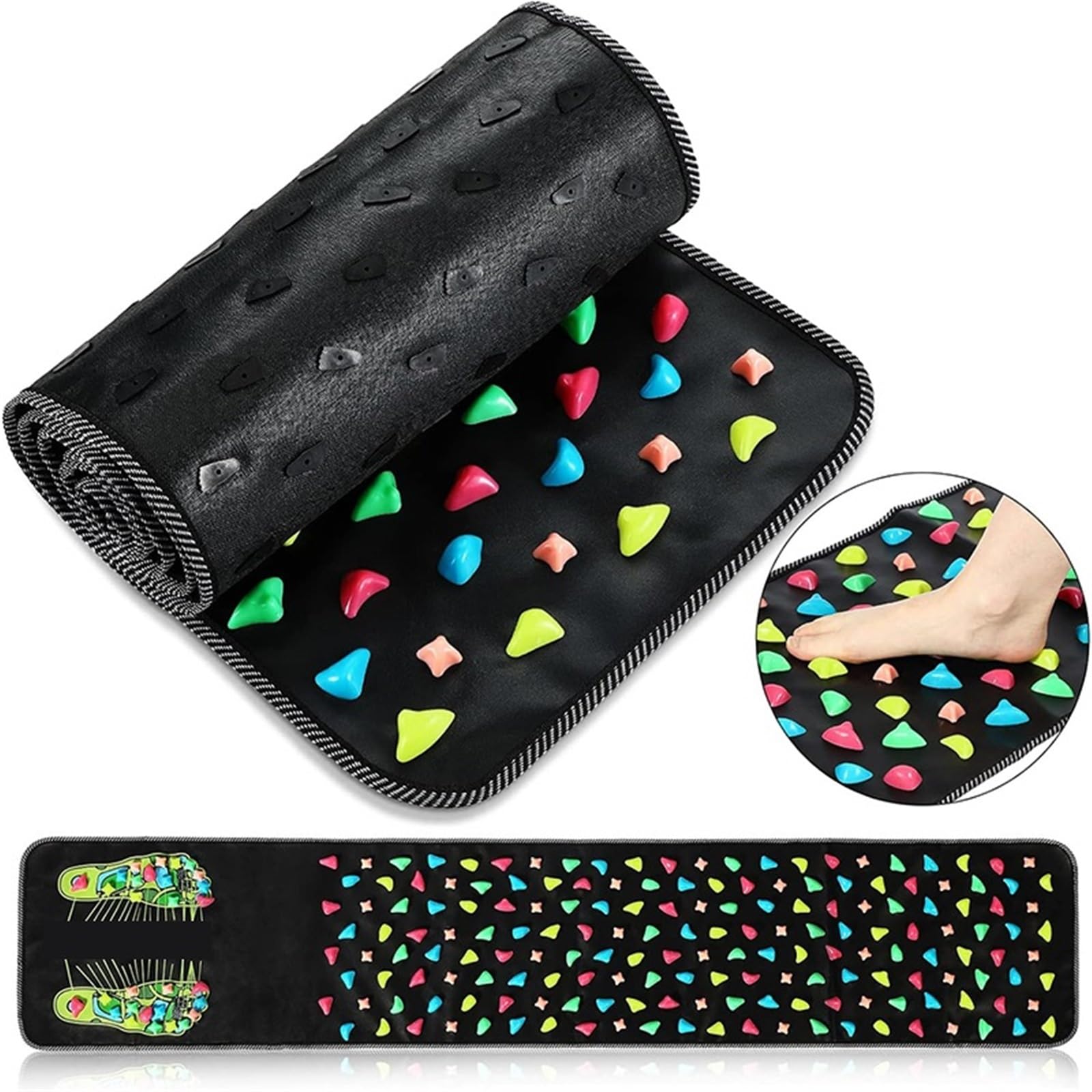 Tappetino Agopressione Cuscino for massaggio ai piedi | Simulazione Cobblestone Leg Pad Tappetino rilassante Digitopressione