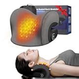 Wireless Heated Neck Stretcher for Pain Relief, Portable Cordless Neck Shoulder Cervical Traction Device with Graphene Heating Pad No Smell Magnetic Therapy Case Relaxer for TMJ Migraine Spine Alignme