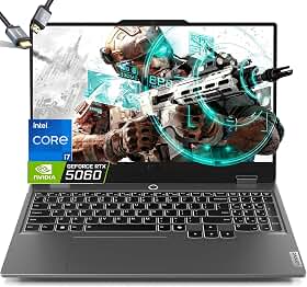 Lenovo Laptop para jogos LOQ 15.6 RTX 5060 - i7-13650HX - Tela IPS FHD 144Hz - 32 GB DDR5 RAM - SSD PCIe de 1 TB - Teclado retroiluminado - Windows 11 - Wi-Fi 6 - Webcam - Cabo HDMI
