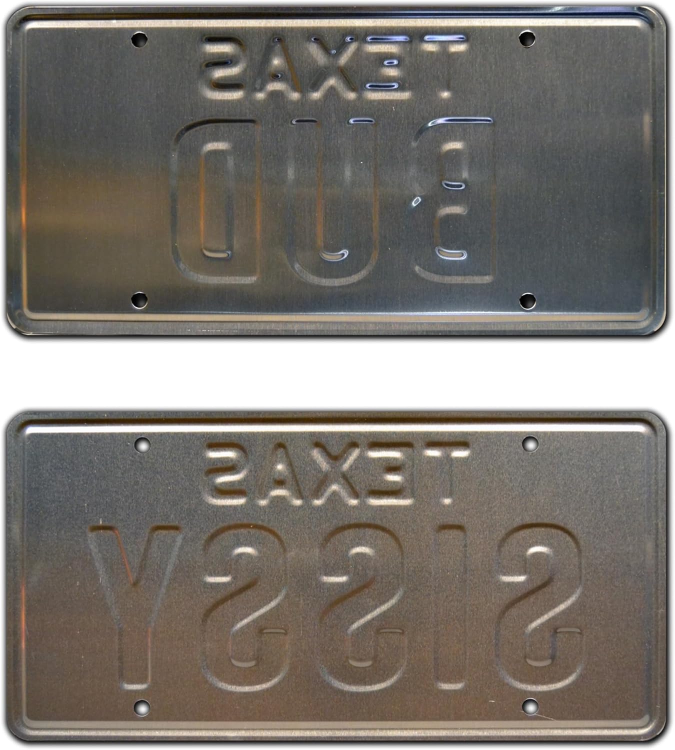 Urban Cowboy | Bud + Sissy | Metal Stamped License Plates