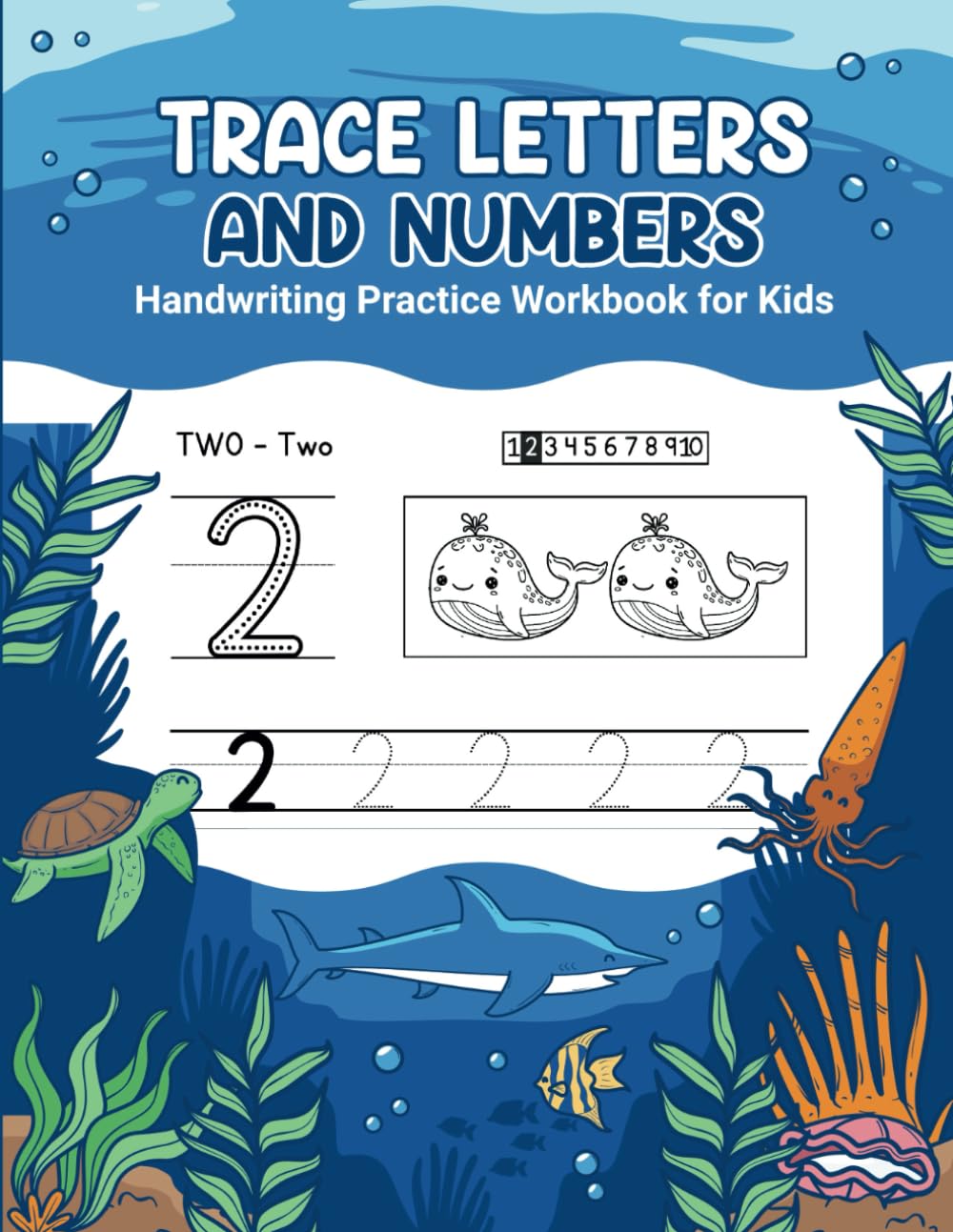 Ocean Adventure Trace Letters and Numbers Handwriting Practice