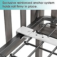 Vista 4 de Protector de barandilla de cuna para niños pequeños - 35.4" Barandillas de cama para niños pequeños convertibles con protector lateral de seguridad