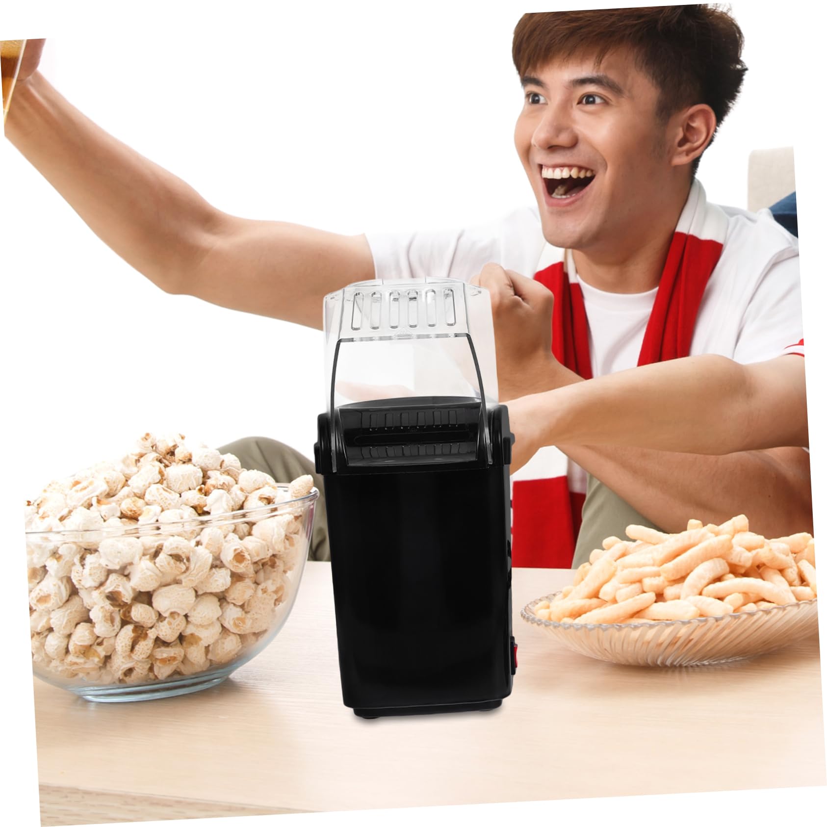 Elektrischer Mini-heißluft-popcorn-popper Mit Messbecher Automatischer Luft-popcorn-maker Ohne Öl Für Partys Und Familienfeiern Kompakt Und Einfach Zu Bedienen
