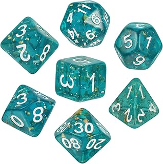 TOYANDONA 7 Pçs Dados De Acrílico Role Playing Dados A Granel Brinquedos De Frango Para Galinhas Dados A Granel Xadrez Dados De Acrílico Contas De Poliedro Azul Dados De Jogo De Dados