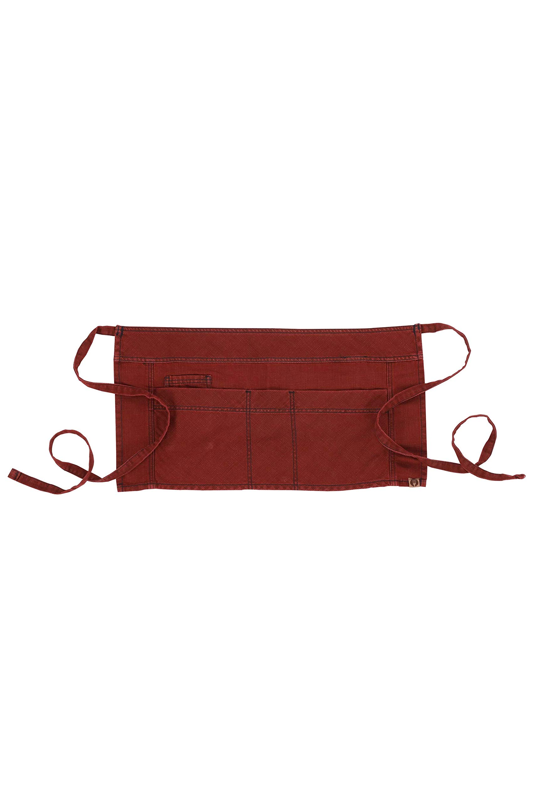 Chef Works Unisex Uptown Waist Apron, Red Navy, One Size