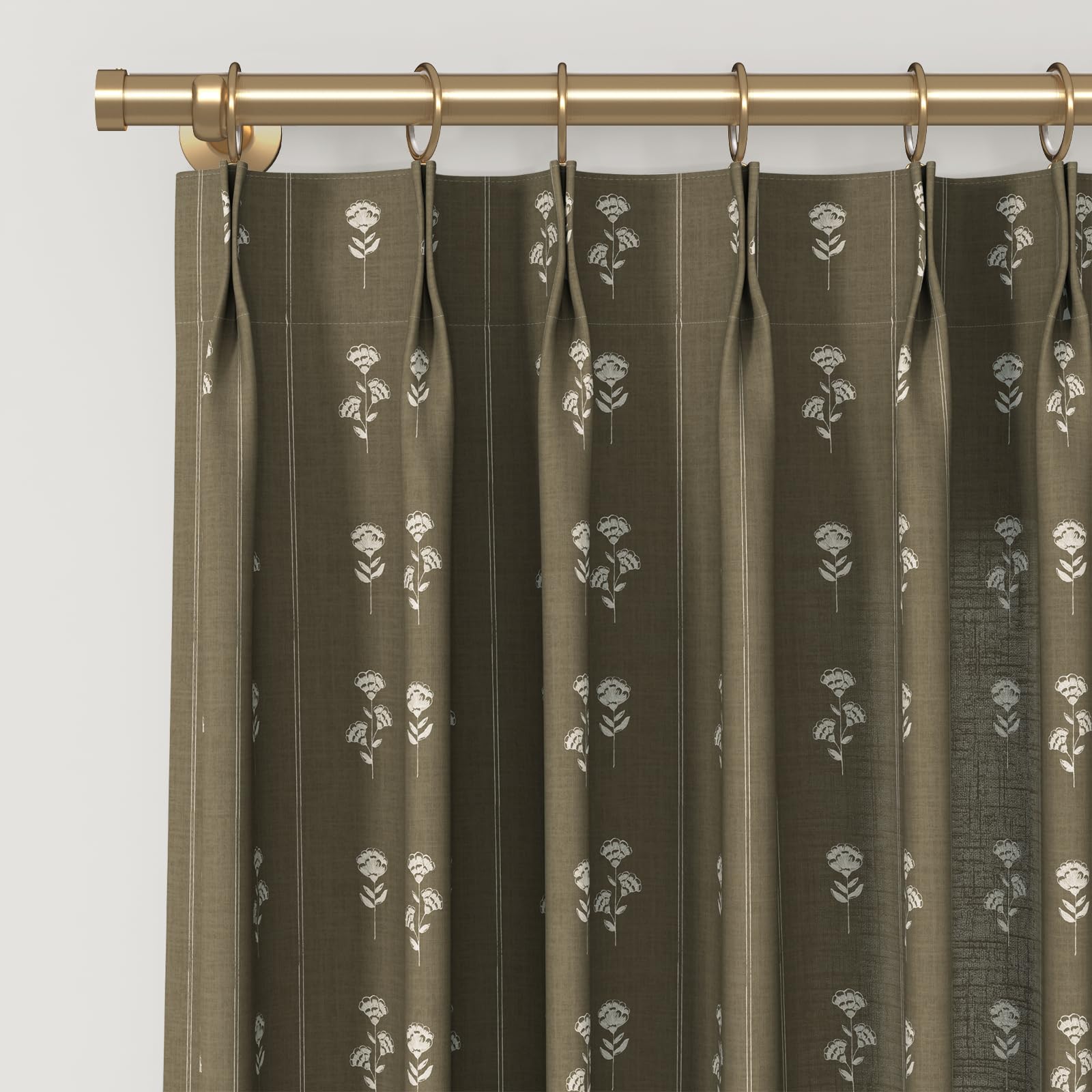 Amazon.com: TWOPAGES x Jyll Mackie Floral Print Custom Curtain