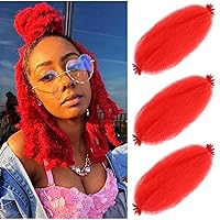 Vista 12 de Extensiones de cabello afro rizado Ginger 12 pulgadas, trenzas Marley de cabello trenzado elástico 350, extensiones de cabello afro rizado y rizado