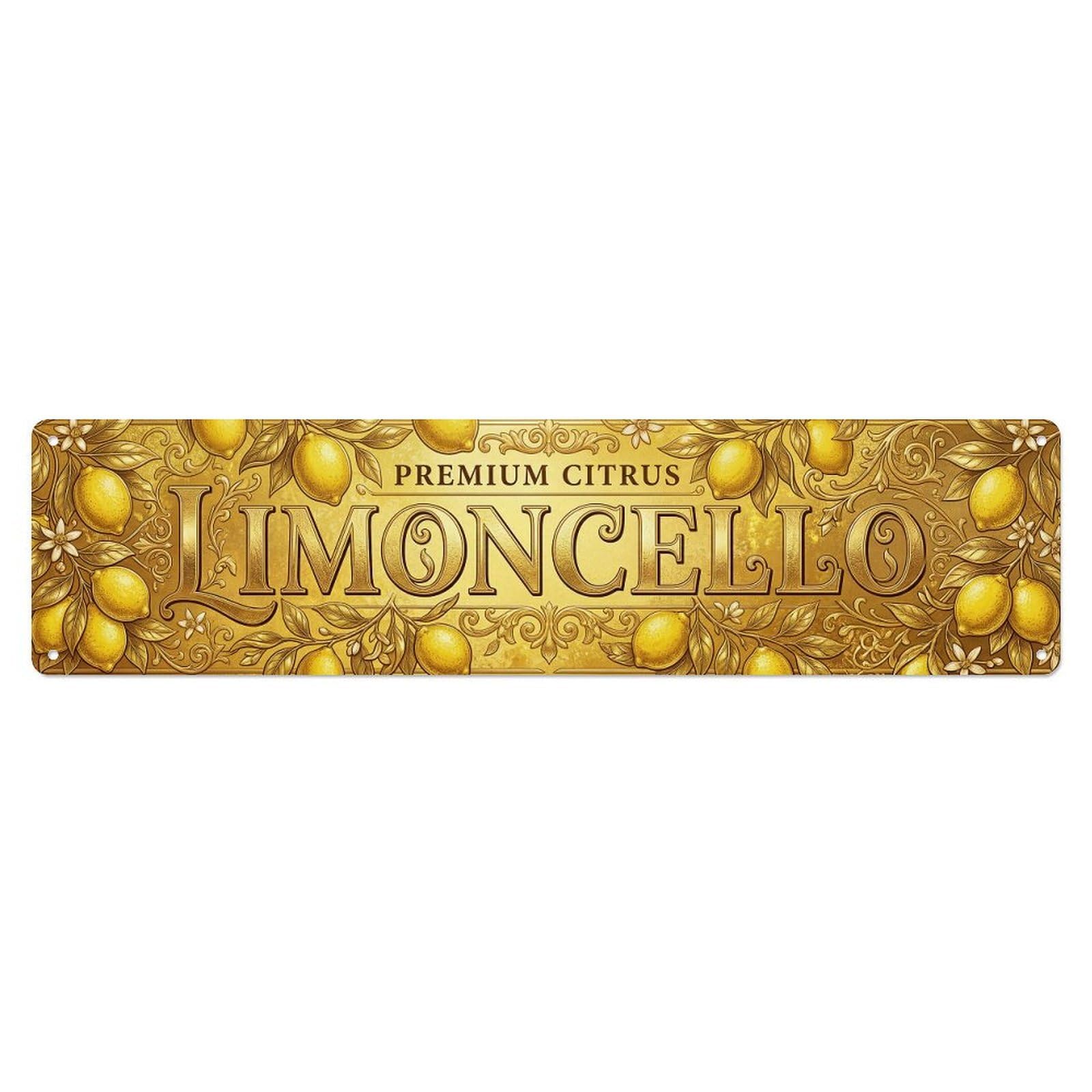 Gtthok Vintage Style Vintage Limoncello Premium Italian Citrus Metal Tin Sign Plaque Wall Decor For Cafe, Club, Garden Metal Poster 4X16inch