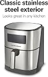 Hamilton Beach 5.8 Quart Digital Air Fryer Oven with 8 Presets, Easy to Clean Nonstick Basket, Black (35075)
